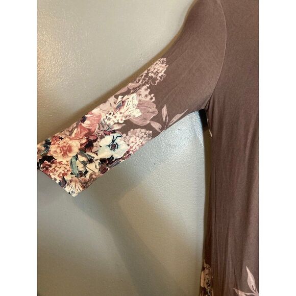 Cato Fall in love violet brown floral dress - Picture 4 of 5